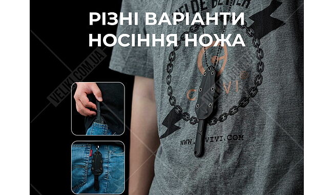 Нож Civivi Mini Elementum Fixed Blade C23010-1 - дополнительное фото 5