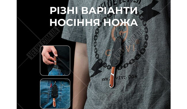 Ніж Civivi Mini Elementum Fixed Blade C23010-4 - дополнительное фото 5