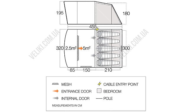 Намет Vango Harris 500 - дополнительное фото 2