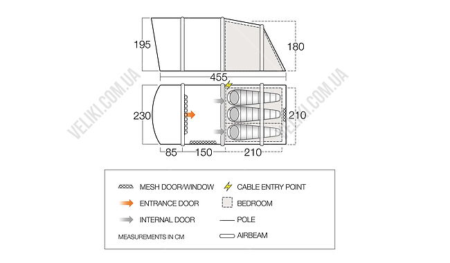 Палатка Vango Harris Air 350 - дополнительное фото 1
