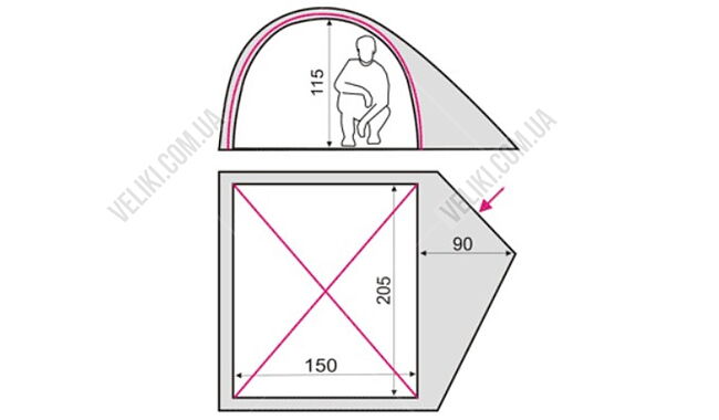 Палатка Terra Incognita Alfa 2 - дополнительное фото 4