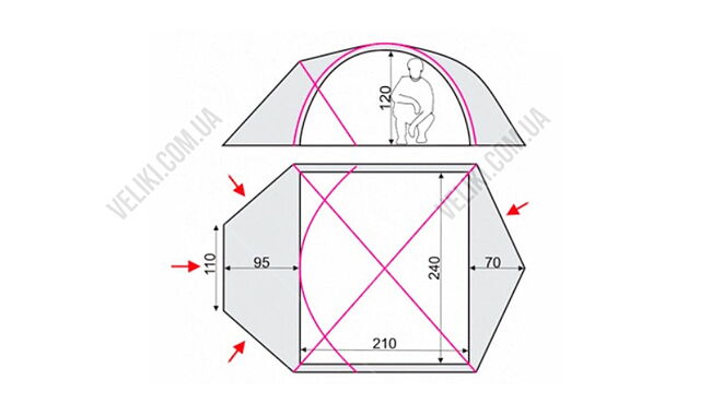 Палатка Terra Incognita Baltora 4 - дополнительное фото 1