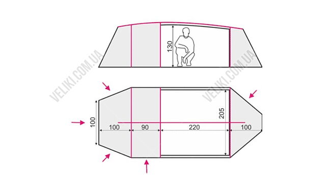 Палатка Terra Incognita Bravo 4 Alu - дополнительное фото 1