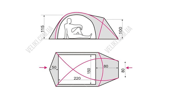 Палатка Terra Incognita Ksena 2 - дополнительное фото 4