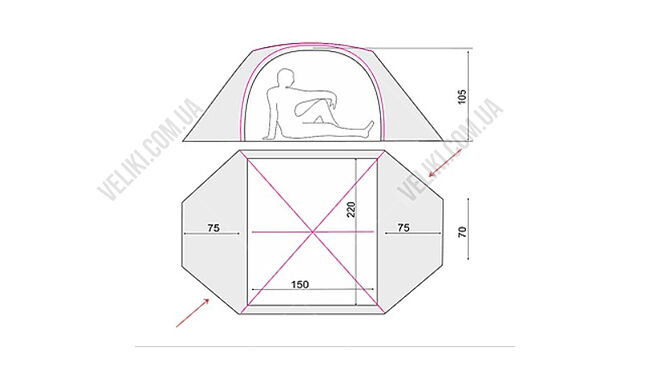 Намет Terra Incognita Mirage 2 - дополнительное фото 6