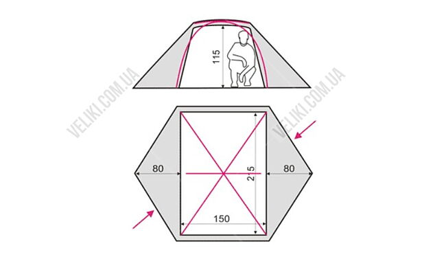 Палатка Terra Incognita Omega 2 - дополнительное фото 1