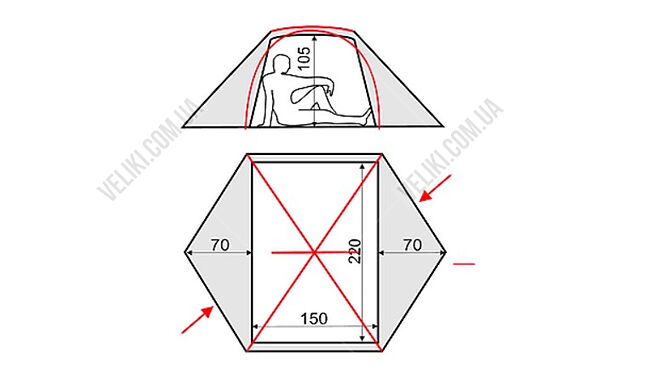 Намет Terra Incognita Stream 2 - дополнительное фото 3