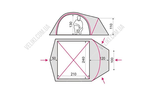 Намет Terra Incognita Zeta 4 - дополнительное фото 4