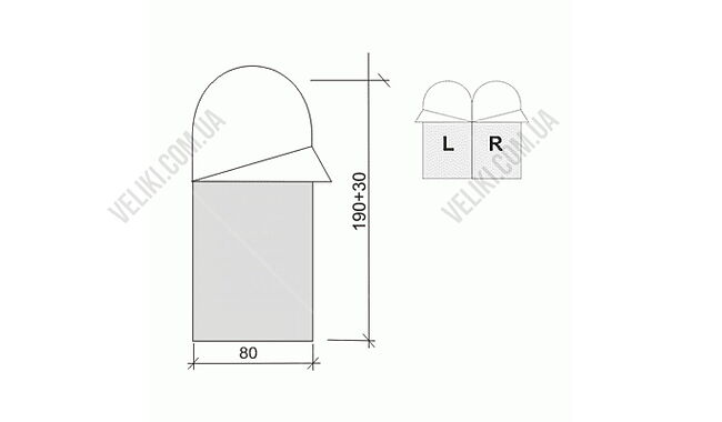 Спальний мішок Terra Incognita Asleep 300 220 cм L - дополнительное фото 5