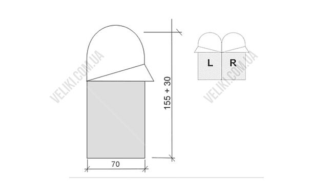 Спальний мішок Terra Incognita Asleep JR 200 165 cм R - дополнительное фото 4