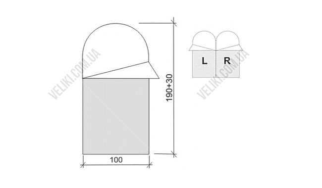 Спальний мішок Terra Incognita Asleep Wide 300 190 cм L - дополнительное фото 4