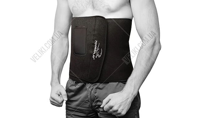 Пояс для похудения PowerPlay 4301 125x30 см с карманом - дополнительное фото 2