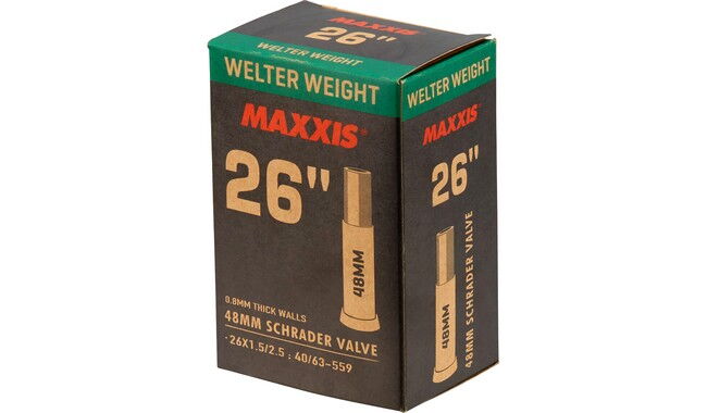 Камера 26" Maxxis Welter Weight 26x1.5-2.5" Schrader 48 мм - фото 1
