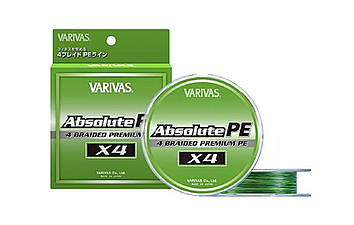 Шнур Varivas Absolute PE X4 150 м 0,09 мм 3,15 кг
