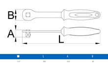 Рукоятка для съемников Unior 1/2" - дополнительное фото 2