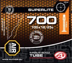 Камера 28" Author Road SuperLite 700x18/25c Presta 60 мм