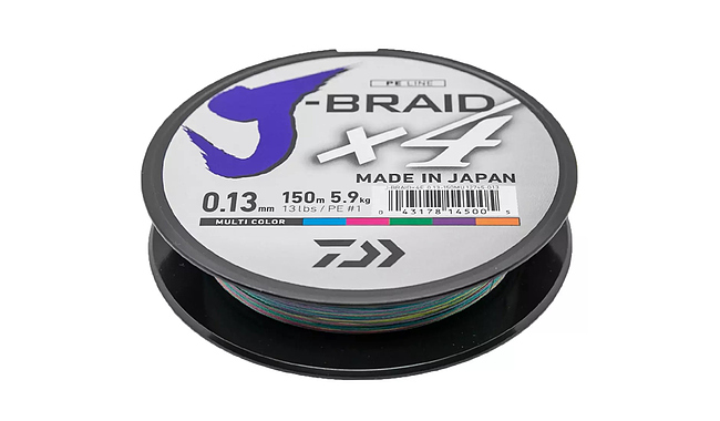 Шнур Daiwa J-Braid X4E 150 м 0,13 мм 5,9 кг - фото 1