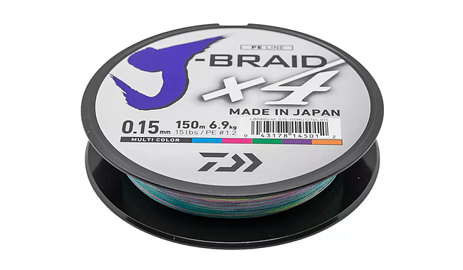 Шнур Daiwa J-Braid X4E 150 м 0,15 мм 6,9 кг - фото 1