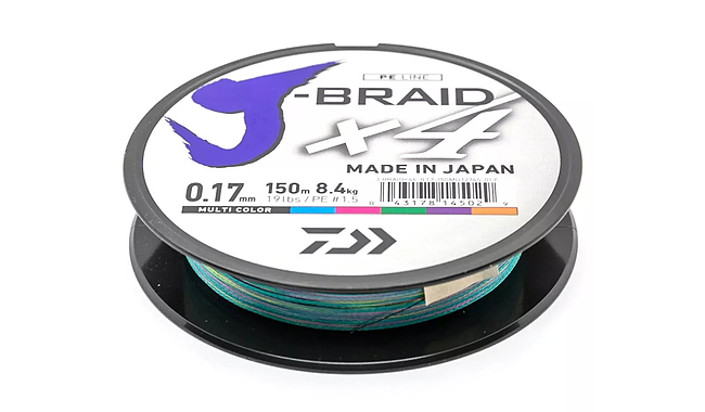Шнур Daiwa J-Braid X4E 150 м 0,17 мм 8,4 кг - фото 1