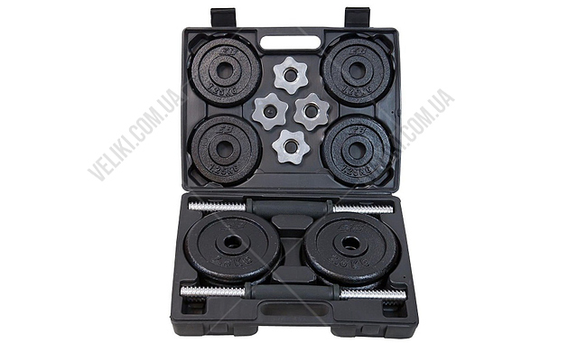 Гантелі Enero Fit 2х9,5 кг з валізою - дополнительное фото 1