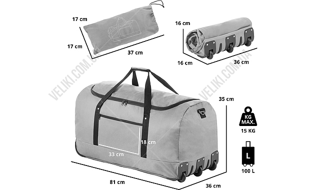 Сумка TravelZ Wheelbag 100 л - дополнительное фото 10