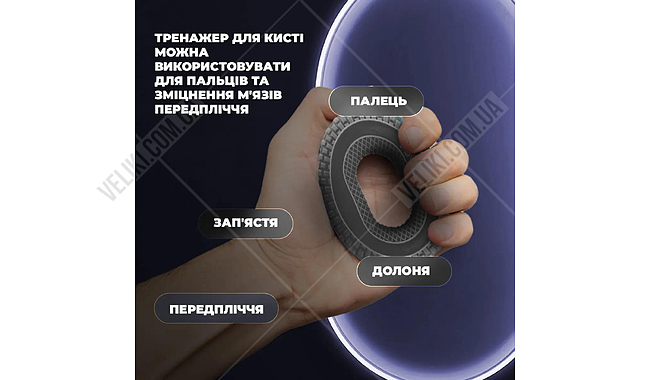 Еспандер кистьовий PowerPlay PP-4333 25 кг - дополнительное фото 3