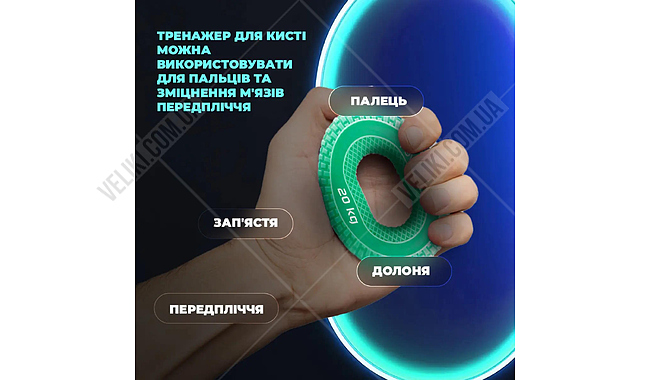 Еспандер кистьовий PowerPlay PP-4333 20 кг - дополнительное фото 3