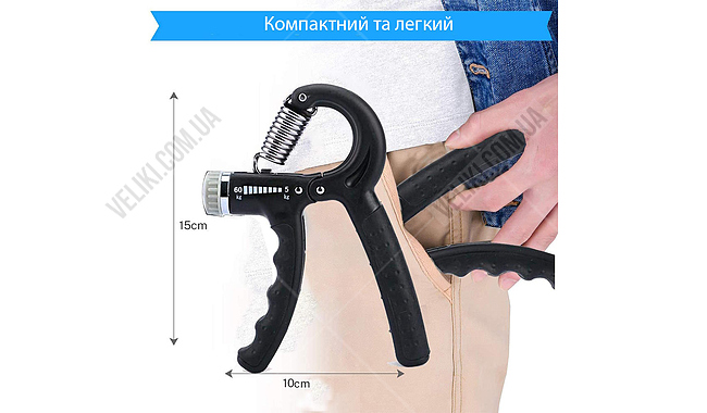 Еспандер кистьовий Newt NE-W-87 5-60 кг - дополнительное фото 2