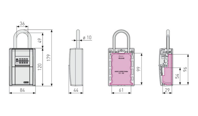 Ключница ABUS KeyGarage 797 LED - дополнительное фото 3