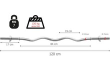 Гриф Toorx W-подібний BCV 120 см (25 мм) - дополнительное фото 1