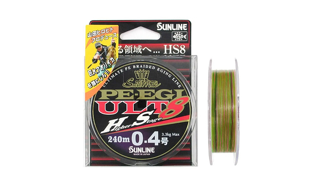 Шнур Sunline PE EGI ULT HS8 180m #0.5/0.117 mm 3.9 kg - фото 1