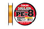 Шнур Sunline Siglon PE х8 150m (оранж.) #1.5/0.209 mm 25lb/11.0 kg - фото 1