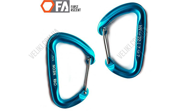 Карабін First Ascent Neon - дополнительное фото 1