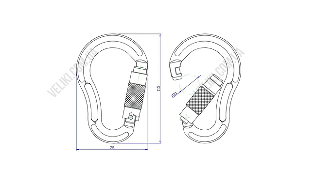 Карабін First Ascent Plum - дополнительное фото 2