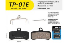 Гальмівні колодки Toopre TP-01E (2 пари) - дополнительное фото 2