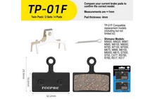 Гальмівні колодки Toopre TP-01F (2 пари) - дополнительное фото 2