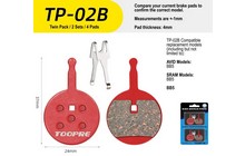 Тормозные колодки Toopre TP-02B (2 пары) - дополнительное фото 2