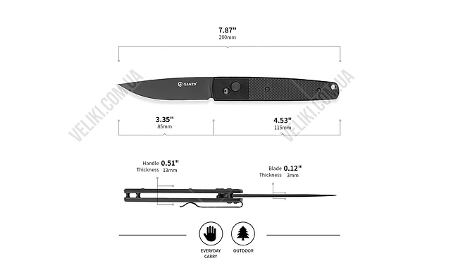 Ніж Ganzo G721 - дополнительное фото 4