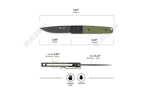 Нож Ganzo G721B - дополнительное фото 4
