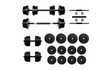 Гантелі з функцією штанги RN-Sport 2в1 на 42 кг - фото 1