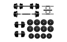 Гантелі з функцією штанги RN-Sport 2в1 на 52 кг - дополнительное фото 1