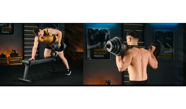 Гантелі з функцією штанги RN-Sport 2в1 на 52 кг - дополнительное фото 4