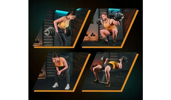 Гантелі з функцією штанги RN-Sport 2в1 на 52 кг - дополнительное фото 5