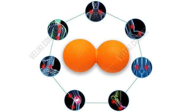 Масажний м'яч EasyFit EF-2175 6 см - дополнительное фото 7