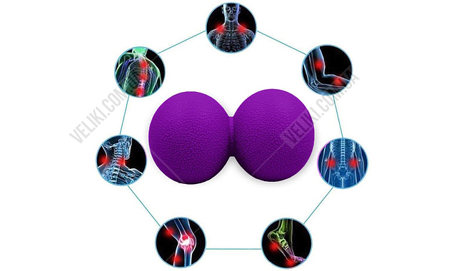 Масажний м'яч EasyFit EF-2175 6 см - дополнительное фото 6