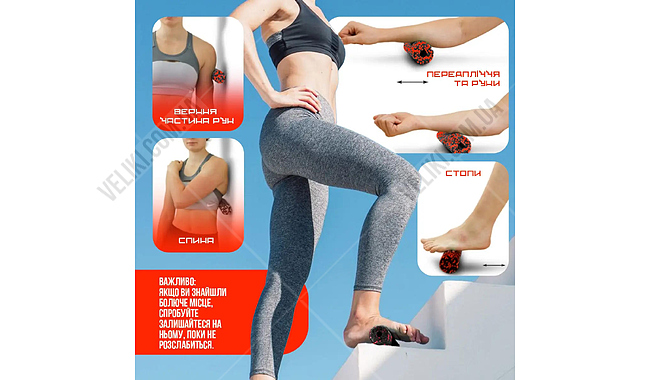 Массажный ролик PowerPlay PP-4346 Mini 15 см - дополнительное фото 3