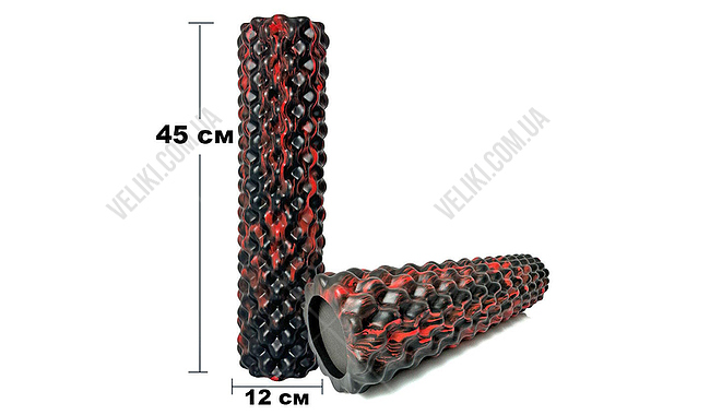 Масажний ролик EasyFit Bubbles 45 см - дополнительное фото 1