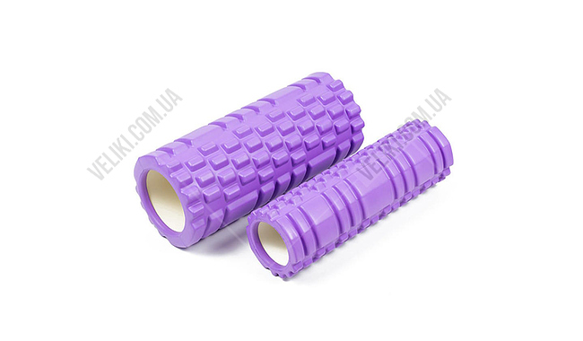 Массажный ролик EasyFit Grid Double 33 см - дополнительное фото 2
