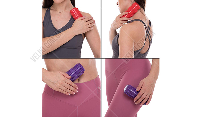 Масажний ролик EasyFit Spindle 15 см - дополнительное фото 2