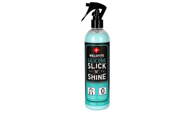 Спрей для ног вилки и покрышек Weldtite Silicone Slick 'N' Shine 400 мл - фото 1